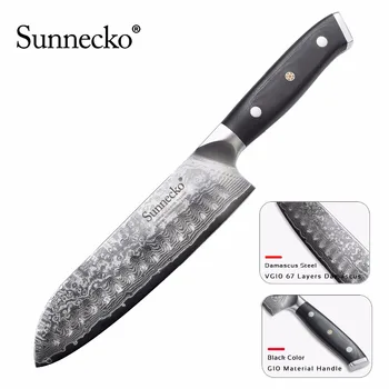 SUNNECKO 7" inch Santoku Knife Kitchen Chef Knives Japanese Damascus VG10 Steel Sharp Blade Cutting Tools G10 Sanding Handle
SUNNECKO 7" inch Santoku Knife Kitchen Chef Knives Japanese Damascus VG10 Steel Sharp Blade Cutting Tools G10 Sanding Handle