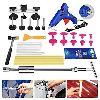 PDR Tools Glue Puller Set Car Dent Repair Kit Paintless Hail Dent Remover Slide Hammer with Glue Gun and Tabs
PDR Tools Glue Puller Set Car Dent Repair Kit Paintless Hail Dent Remover Slide Hammer with Glue Gun and Tabs