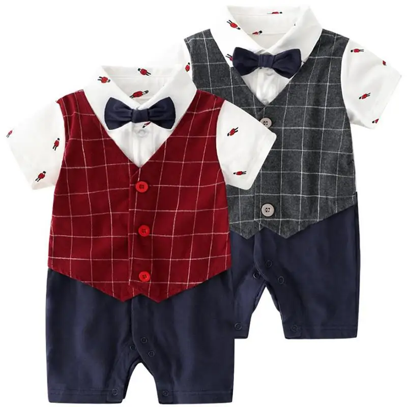 Famuka Newborn Short Romper for Baby Boy Gentleman Jumpsuit With Bow-knot Summer Infant Overall Clothes Party Wedding Clothing
Famuka Newborn Short Romper for Baby Boy Gentleman Jumpsuit With Bow-knot Summer Infant Overall Clothes Party Wedding Clothing