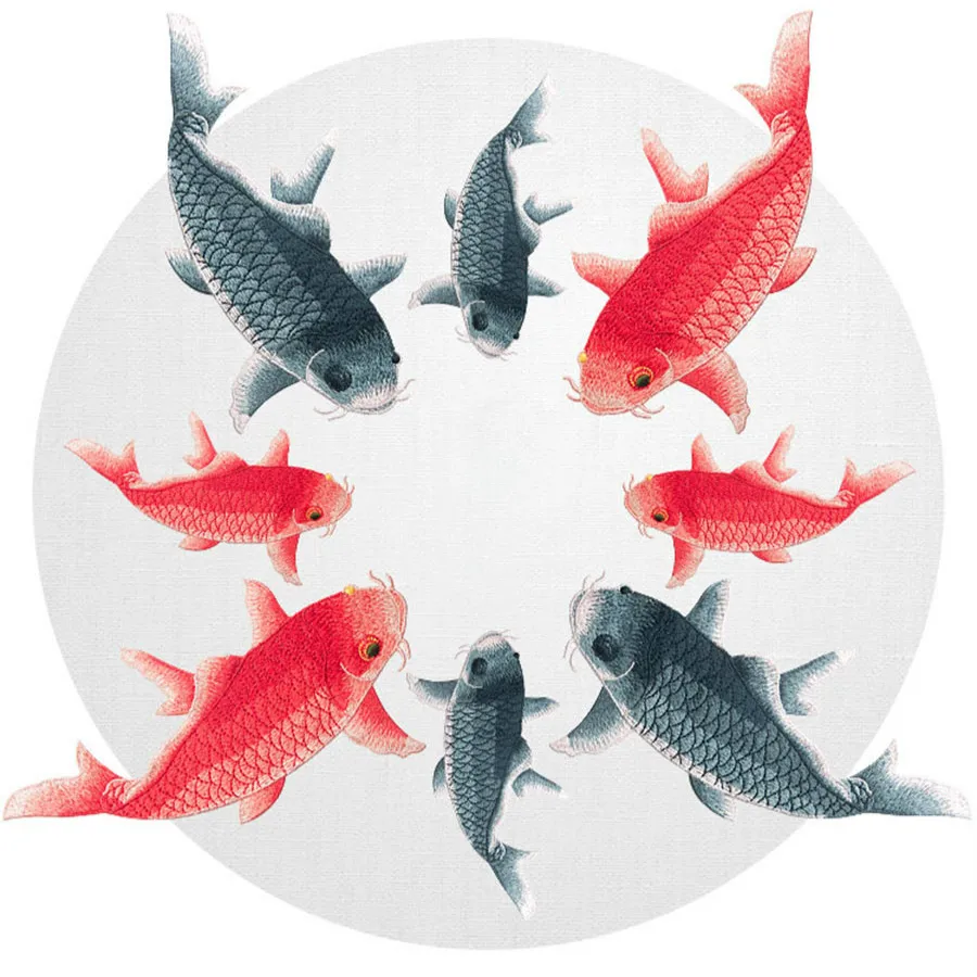 Carp Chinese Ink Paintings Embroidered Cloth Patch Sew on Sticker Badge for Clothing Fabric Appliques Decorations for Clothes
Carp Chinese Ink Paintings Embroidered Cloth Patch Sew on Sticker Badge for Clothing Fabric Appliques Decorations for Clothes