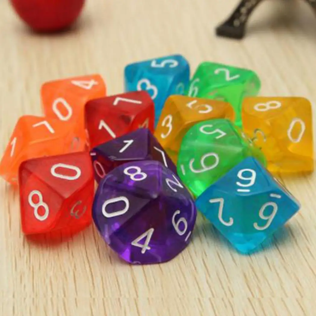 10pcs/set Creative RPG Game Dice Colorful Multicolor Dice Mixed White D4 D6 D8 D10 D12 D20 DND Dice
10pcs/set Creative RPG Game Dice Colorful Multicolor Dice Mixed White D4 D6 D8 D10 D12 D20 DND Dice