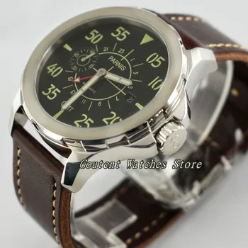 44mm Parnis Sappphire Glass Black Dial Rose Gold/Silver/Black Steel Case Leather Automatic Men's Watch
44mm Parnis Sappphire Glass Black Dial Rose Gold/Silver/Black Steel Case Leather Automatic Men's Watch