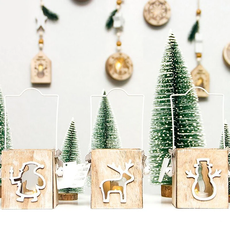 Christmas Decorative Lanterns Wood Candlestick Candle Holder With Hanging Christmas Tree Elk Decoration Wedding Home Decor Gift
Christmas Decorative Lanterns Wood Candlestick Candle Holder With Hanging Christmas Tree Elk Decoration Wedding Home Decor Gift