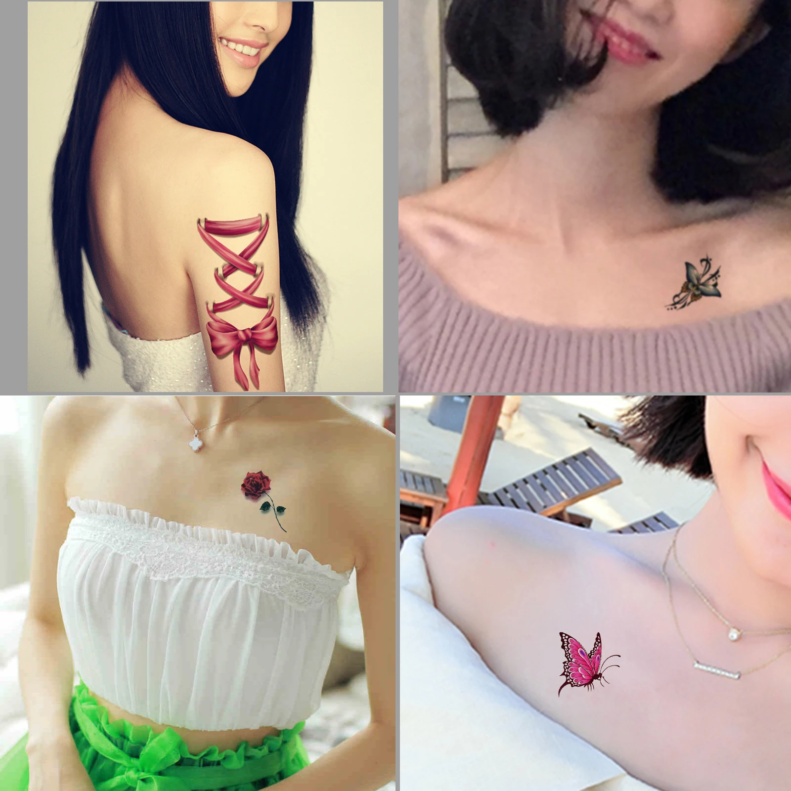 4 PCs Original Colored Butterfly and Rose Fake Tattoo Waterproof Temporary Arm Tatoo Stickers For Women Men Body Art Tattoos
4 PCs Original Colored Butterfly and Rose Fake Tattoo Waterproof Temporary Arm Tatoo Stickers For Women Men Body Art Tattoos