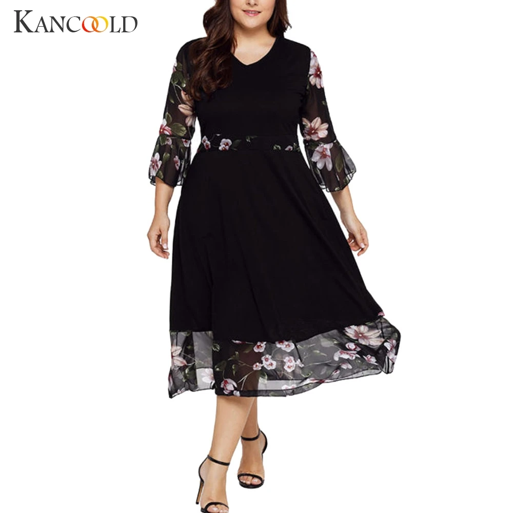 KANCOOLD Dress Women Midi V Neck Wrap Chiffon Floral Dresses Long Sleeve Plus Size Prom fashion Sexy Dress women 2018NOV30
KANCOOLD Dress Women Midi V Neck Wrap Chiffon Floral Dresses Long Sleeve Plus Size Prom fashion Sexy Dress women 2018NOV30