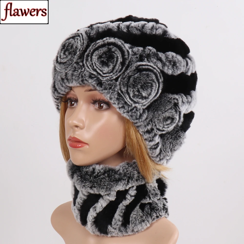 New Women Winter Real Fur Scarves Hats Sets Good Elastic Knit Real Rex Rabbit Fur Scarf Hat Ladies 100% Natural Fur Scarves Caps
New Women Winter Real Fur Scarves Hats Sets Good Elastic Knit Real Rex Rabbit Fur Scarf Hat Ladies 100% Natural Fur Scarves Caps