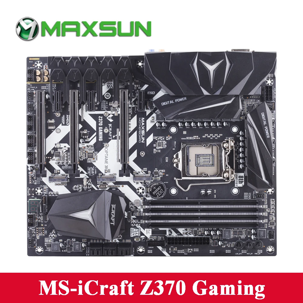 MAXSUN iCraft Z370 игровой материнской платы DVI + HDMI DP Поддержка двухканальный DDR4 3200 (OC) /2133