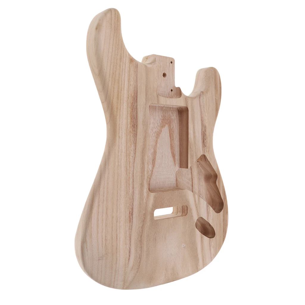 Handcrafted Sanding Electric Guitar Replacement Unfinished Body Guitar DIY Accessory Wood for Musical Stringed Instrument Guitar