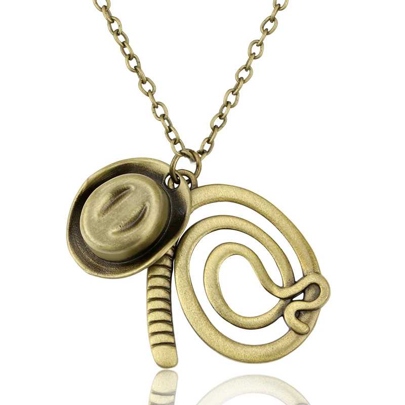 Trendy Indiana Jones Hat And Whip Necklace Pendant Movie Raiders of The Lost Ark Alloy Cowboy Chain Jewelry For Fans
Trendy Indiana Jones Hat And Whip Necklace Pendant Movie Raiders of The Lost Ark Alloy Cowboy Chain Jewelry For Fans