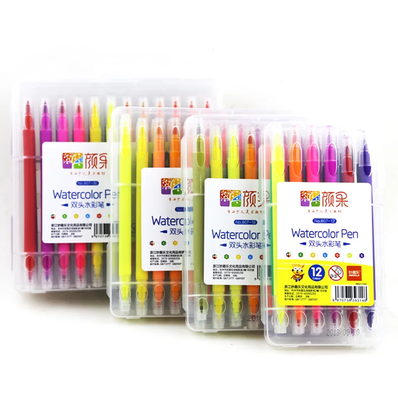 Mokeelo watercolor pen 12/18/24/36 color washable beginner soft double head marker student hook line pen art supplies
Mokeelo watercolor pen 12/18/24/36 color washable beginner soft double head marker student hook line pen art supplies