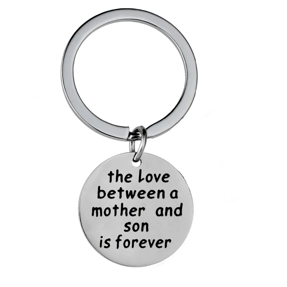 12 Pc/Lot Love Between Mother And Son Is Forever Stainless Steel Keychain Key Ring Jewelry Gift Family Women Mom Kids Chain | Украшения и
