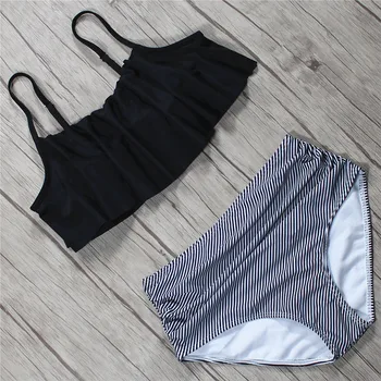 Bikini 2019 High Waist Swimsuit Women Brazilian Bikinis Set Halter Swimwear Female Bandeau Striped Bottom Bathing Suit Beachwear 
Bikini 2019 High Waist Swimsuit Women Brazilian Bikinis Set Halter Swimwear Female Bandeau Striped Bottom Bathing Suit Beachwear