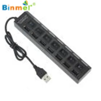 Binmer 2017 Free shiping 7 Ports LED USB 2.0 Adapter Hub Power on/off Switch For PC Laptop high quality Sep 15
Binmer 2017 Free shiping 7 Ports LED USB 2.0 Adapter Hub Power on/off Switch For PC Laptop high quality Sep 15