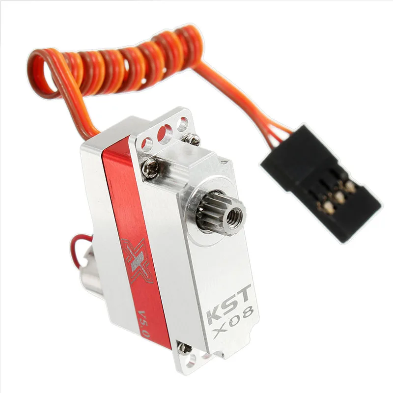 KST X08 V5.0 8.4V 2kg 0.09sec Coreless Metal Gear Glider Servo Motor for UAV Helicopter Airplane RC Models
KST X08 V5.0 8.4V 2kg 0.09sec Coreless Metal Gear Glider Servo Motor for UAV Helicopter Airplane RC Models