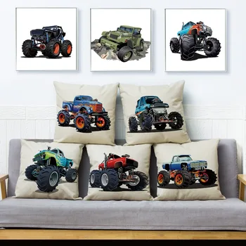USA Monster Truck Car Cartoon SUV Pattern Cushion Cover Linen Pillow Covers 45*45cm Pillows Case Home Decoration Pillowcase
USA Monster Truck Car Cartoon SUV Pattern Cushion Cover Linen Pillow Covers 45*45cm Pillows Case Home Decoration Pillowcase
