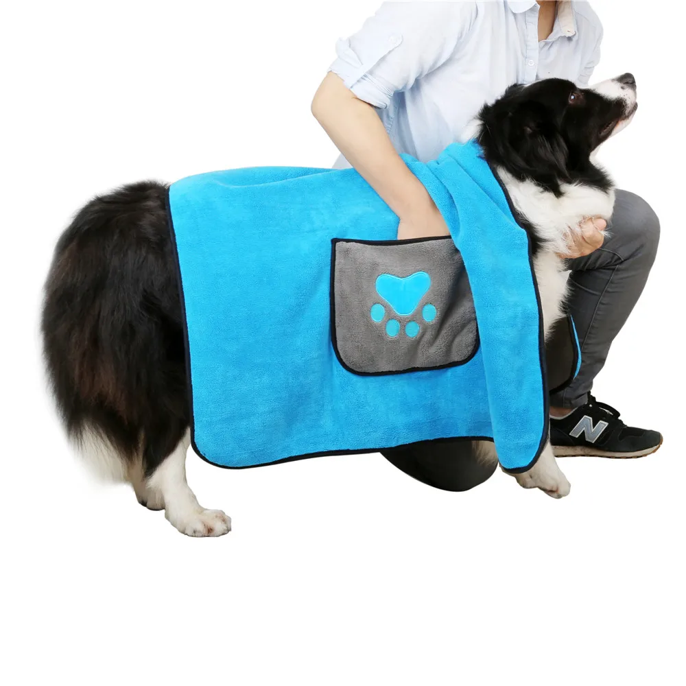 Super Absorbent Drying Dog Towel 800g Soft Microfiber Paws Printed Pocket Pet Bath Grooming Towel Cat Blanket Dog Supplies
Super Absorbent Drying Dog Towel 800g Soft Microfiber Paws Printed Pocket Pet Bath Grooming Towel Cat Blanket Dog Supplies
