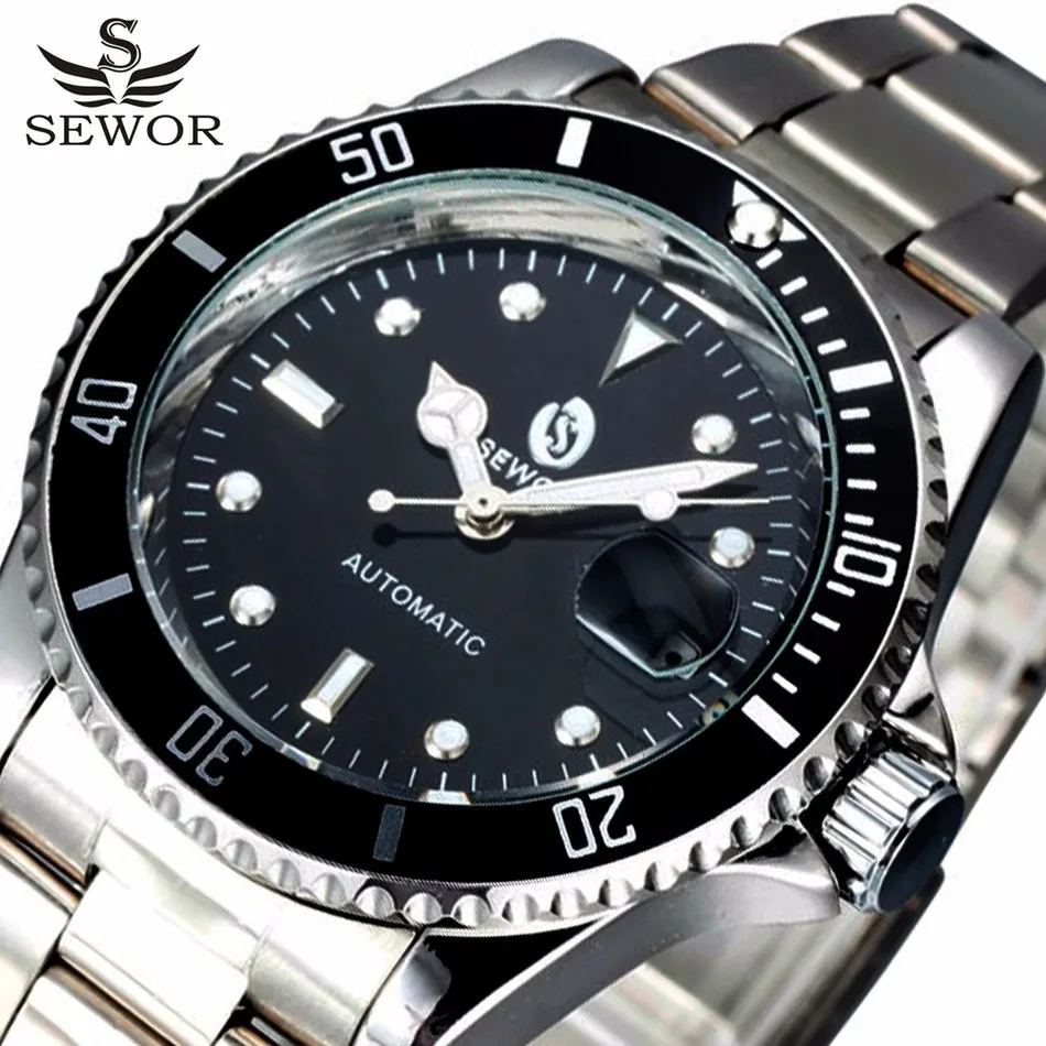 SEWOR Men Wristwatches Auto Date Top Brand Luxury Sport Automatic Mechanical Watch Army Military Watches Relogio Masculino 
SEWOR Men Wristwatches Auto Date Top Brand Luxury Sport Automatic Mechanical Watch Army Military Watches Relogio Masculino