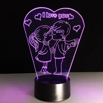 Romantic I LOVE YOU 3D LED Lamp Sleep Night Light Boy Kiss Girl Table Bedroom Beside Decor Girlfriend Lover Gifts Light Fixture
Romantic I LOVE YOU 3D LED Lamp Sleep Night Light Boy Kiss Girl Table Bedroom Beside Decor Girlfriend Lover Gifts Light Fixture