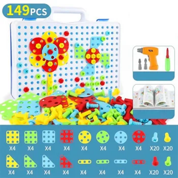 Children Toys Drill Puzzle Educational Toys DIY Screw Group Toys KidsTool Kit Plastic Boy Jigsaw Mosaic Design Building Toy
Children Toys Drill Puzzle Educational Toys DIY Screw Group Toys KidsTool Kit Plastic Boy Jigsaw Mosaic Design Building Toy