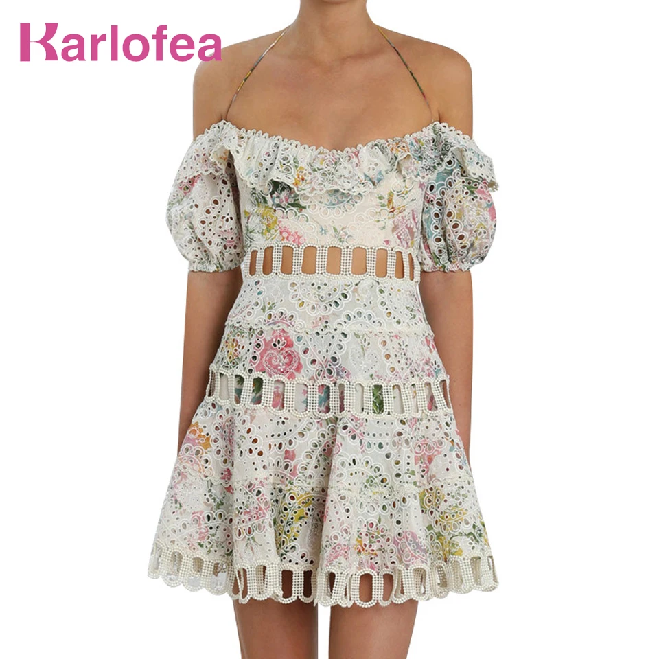 Karlofea Gorgeous Embroidery Dress Women Off Shoulder Mini Dress Luxurious A Line Elegant Outwear Crochet Hollow Out Print Dress
Karlofea Gorgeous Embroidery Dress Women Off Shoulder Mini Dress Luxurious A Line Elegant Outwear Crochet Hollow Out Print Dress