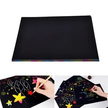 5 Sheet Painting Teaching Tools 16K Colorful Scratch Sheets With Wooden Pen Art Magic Drawing Painting Paper Kids Toy Gift
5 Sheet Painting Teaching Tools 16K Colorful Scratch Sheets With Wooden Pen Art Magic Drawing Painting Paper Kids Toy Gift