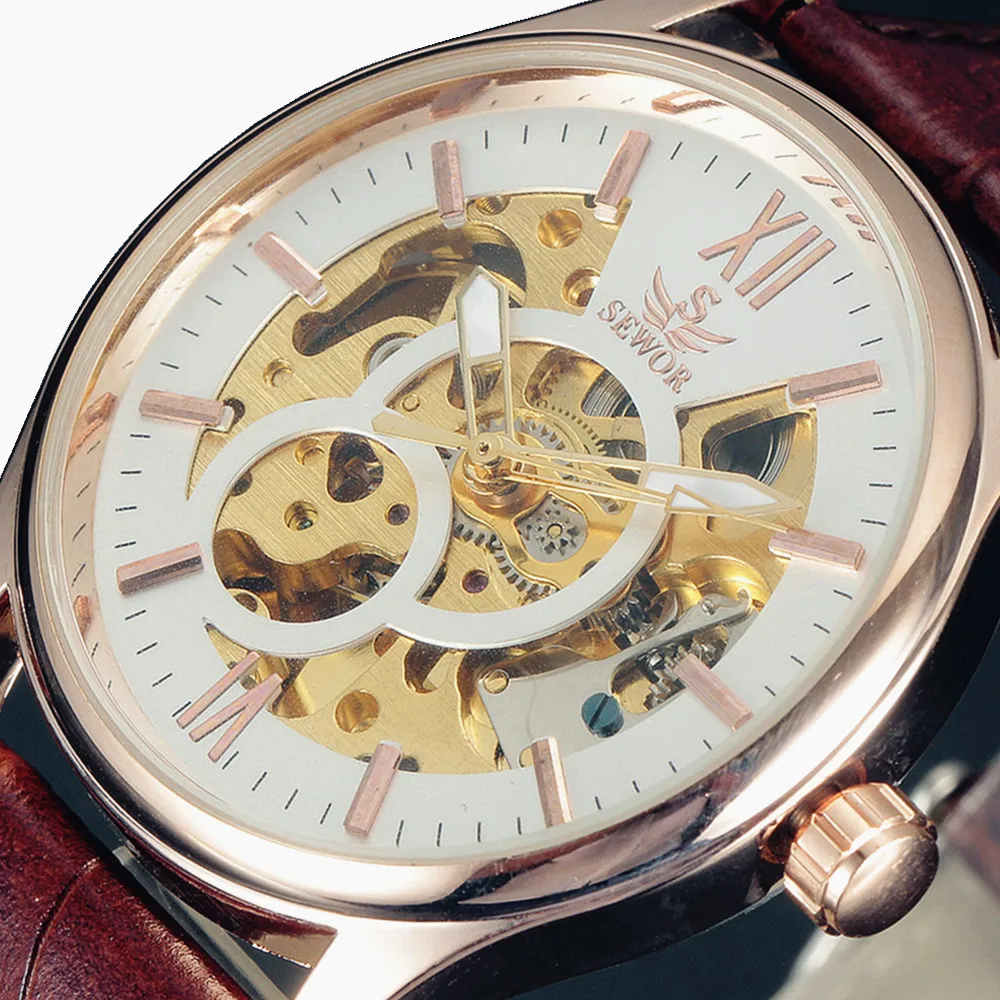 2017 SEWOR Brand Design Leather Skeleton Watch Man Male Sport Clock Business Automatic Mechanical Fashion Wrist Luxury Watches 
2017 SEWOR Brand Design Leather Skeleton Watch Man Male Sport Clock Business Automatic Mechanical Fashion Wrist Luxury Watches