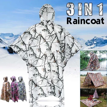 3 in 1 Portable Outdoor Camping Tent Mat Snow Camouflage Raincoat Hood Hiking Cycling Rain Cover Snowproof Waterproof Poncho
3 in 1 Portable Outdoor Camping Tent Mat Snow Camouflage Raincoat Hood Hiking Cycling Rain Cover Snowproof Waterproof Poncho