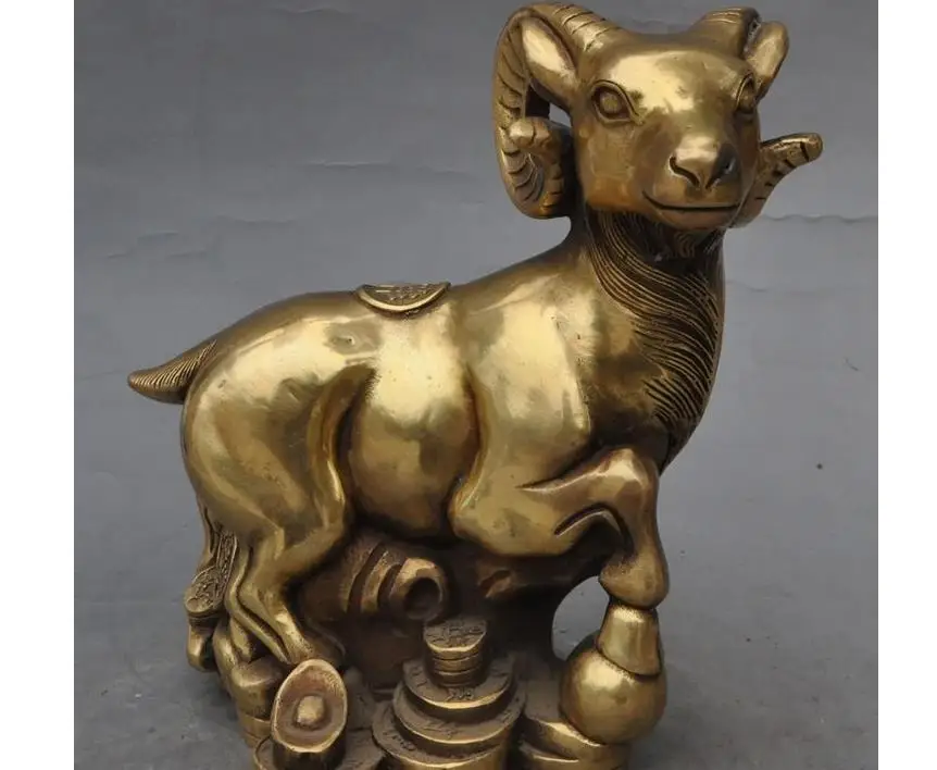 671115762*++8" mark china brass fengshui animal zodiac sheep Goat wealth yuanbao coin statue
671115762*++8" mark china brass fengshui animal zodiac sheep Goat wealth yuanbao coin statue