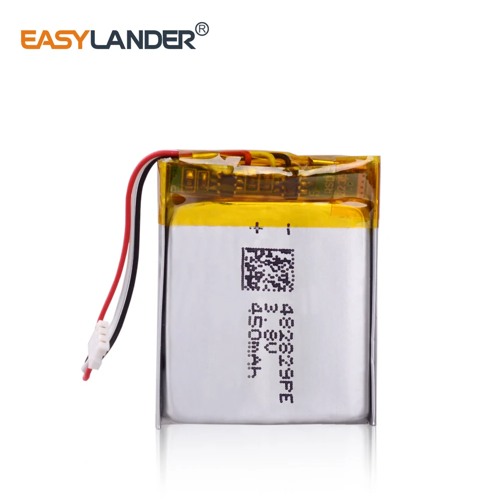 3.7V lithium polymer battery 482829 450mAh MP3 MP4 GPS Bluetooth lithium batteries small stereo GPS Registrar Recorder DVR
3.7V lithium polymer battery 482829 450mAh MP3 MP4 GPS Bluetooth lithium batteries small stereo GPS Registrar Recorder DVR