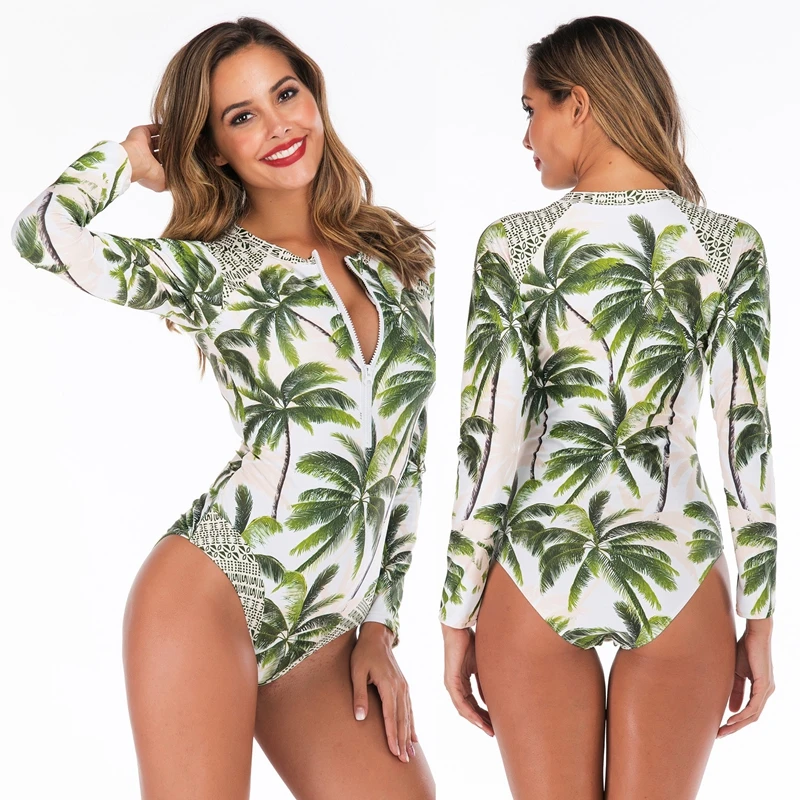 2020 One Piece Long Sleeves Printed Rash Guard Swimsuit Women Surf Beach Wear Floral One Piece Swimwear UV Bodysuit Bathing Suit
2020 One Piece Long Sleeves Printed Rash Guard Swimsuit Women Surf Beach Wear Floral One Piece Swimwear UV Bodysuit Bathing Suit