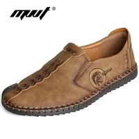 Classic Comfortable Men Casual Shoes Loafers Men Shoes Quality Split Leather Shoes Men Flats Hot Sale Moccasins Shoes Plus Size image