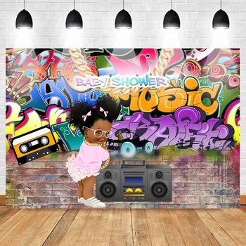 Mehofoto Music Theme Baby Shower Photo Backdrop Celebratory Rock Hip Hop Brick Wall Background Africa American Girl Newborn
Mehofoto Music Theme Baby Shower Photo Backdrop Celebratory Rock Hip Hop Brick Wall Background Africa American Girl Newborn