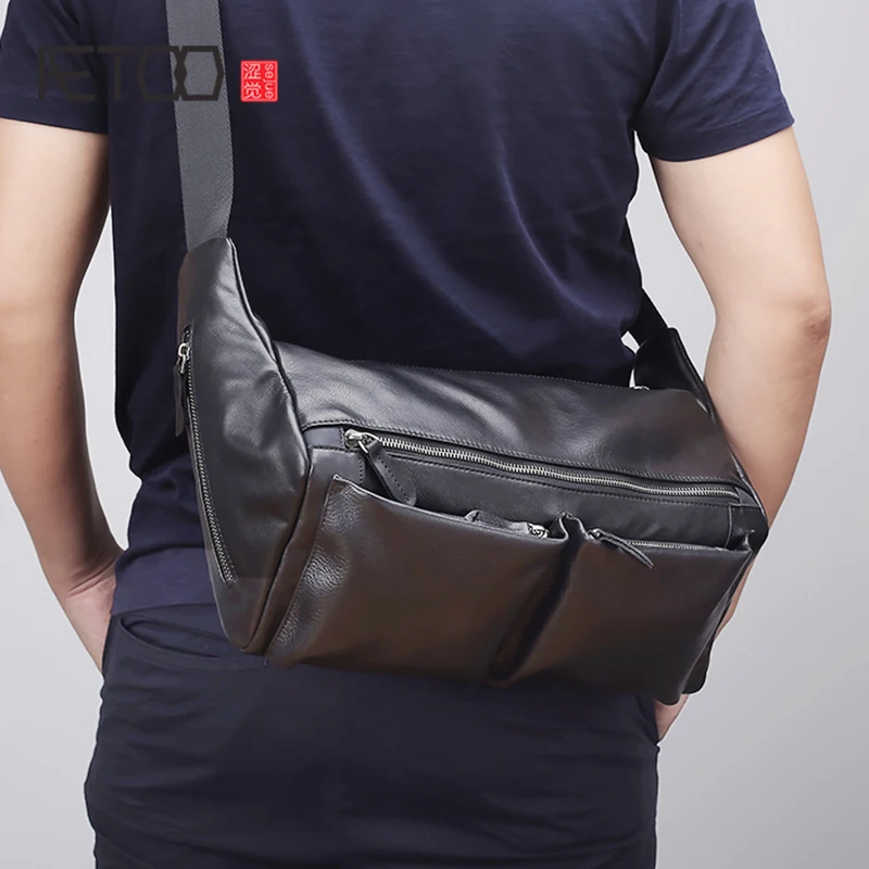 AETOO Leather shoulder bag male trend casual bag Large capacity horizontal men's head layer cowhide oblique cross bag
AETOO Leather shoulder bag male trend casual bag Large capacity horizontal men's head layer cowhide oblique cross bag