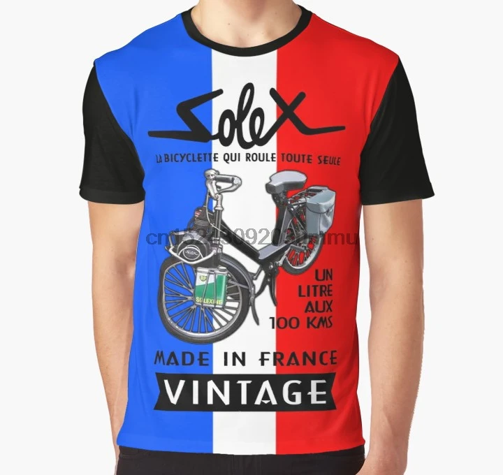 All Over Print 3D Tshirt Men Funny T Shirt VeloSolex Graphic T-Shirt