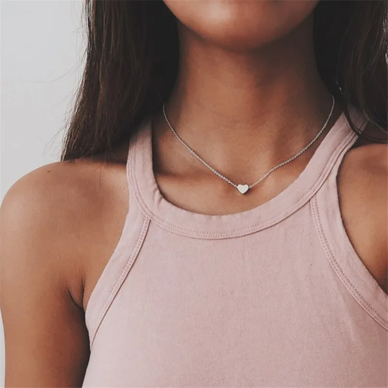 Simple Fashion Single Layer / Double Layer Necklace Elegant Heart Neck Chain Personality Gold/Sliver Women Neck Accessories
Simple Fashion Single Layer / Double Layer Necklace Elegant Heart Neck Chain Personality Gold/Sliver Women Neck Accessories