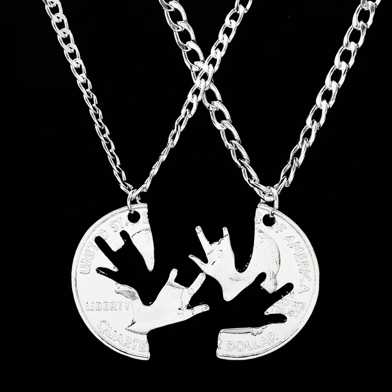 2pcs/set BEST FRIENDS ASL Necklace Set I Love You Hands Sign Friendship JEWELRY Interlocking BFF Necklace Lover Couples Gift
2pcs/set BEST FRIENDS ASL Necklace Set I Love You Hands Sign Friendship JEWELRY Interlocking BFF Necklace Lover Couples Gift