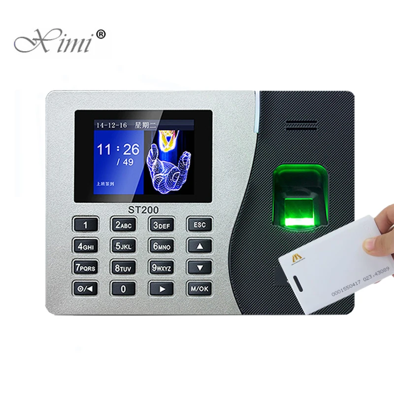 

New Arrived ZK Biometric Fingerprint Time Attendance With RFID Card Reader ST200 Time Clock Recorder Employee Recognition Device