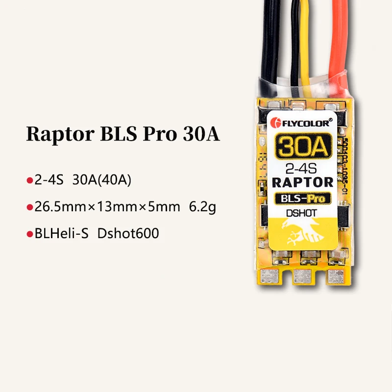 4PCS/lot Flycolor Raptor BLS Pro 30A BLheliS BB2 2-4S DShot600 ESC with Protective Cover for RC Racing Qquadcopter
4PCS/lot Flycolor Raptor BLS Pro 30A BLheliS BB2 2-4S DShot600 ESC with Protective Cover for RC Racing Qquadcopter