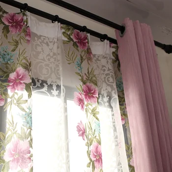 Custom curtains pastoral romantic pink floral livingroom bedroom printed window cloth blackout curtain tulle yarn M374
Custom curtains pastoral romantic pink floral livingroom bedroom printed window cloth blackout curtain tulle yarn M374
