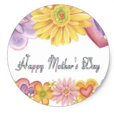 1 5 дюйма Happy Mother Day Классический круглый стикер | Канцтовары для офиса и дома