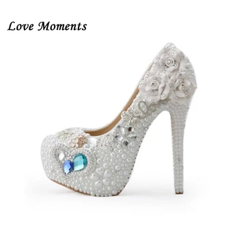 Blue crystal white pearl high-heeled shoes woman New design handmade wedding shoes performance shoes girl party necessry shoe
Blue crystal white pearl high-heeled shoes woman New design handmade wedding shoes performance shoes girl party necessry shoe