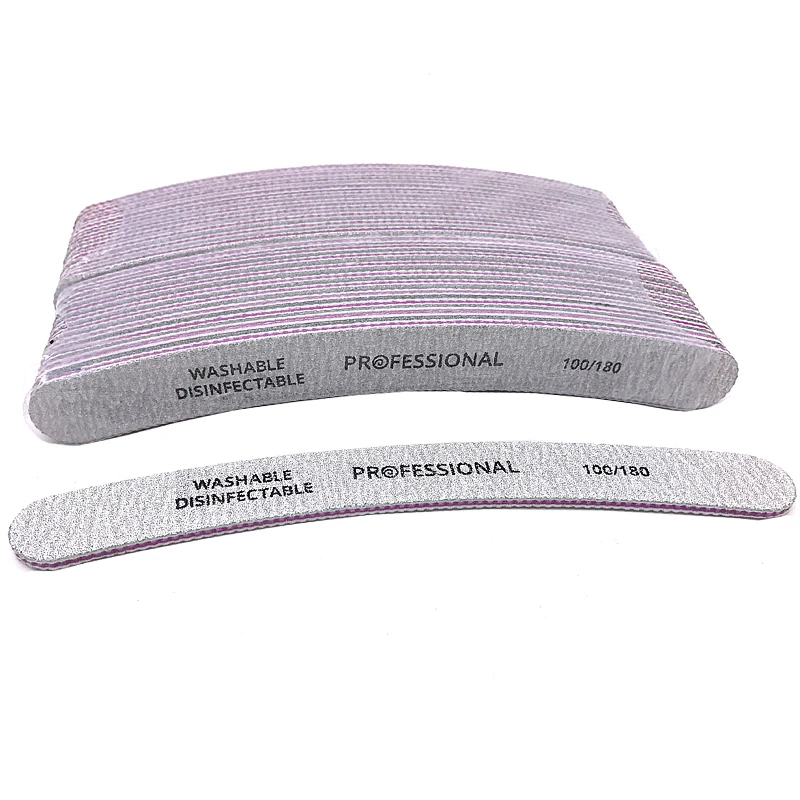 Nail File 50 Pcs Curved Gray Sandpaper Sanding Polish Buffer 100/180 Nail Files Professional Manicure Buffer Pedicure Nail Tools
Nail File 50 Pcs Curved Gray Sandpaper Sanding Polish Buffer 100/180 Nail Files Professional Manicure Buffer Pedicure Nail Tools