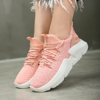 Women Running Shoes Grils Sneakers Ladies Students Walking Jogging Tracking Work Footwear Fly Knit Thick Sole Sport Shoes 2019
Women Running Shoes Grils Sneakers Ladies Students Walking Jogging Tracking Work Footwear Fly Knit Thick Sole Sport Shoes 2019