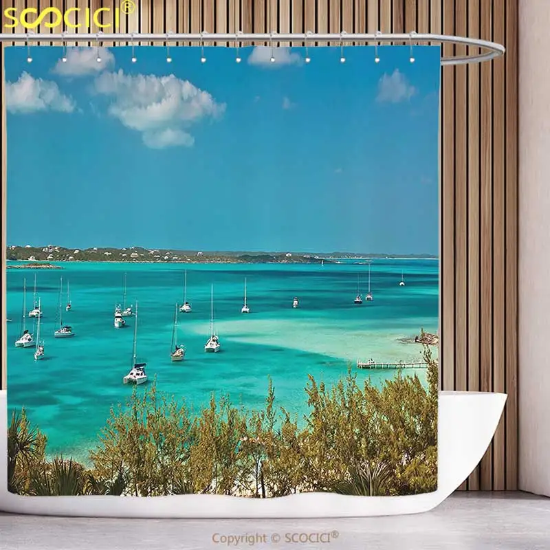 Decorative Shower Curtain Sailboat Decor Sailboats And Power Boats Anchored in Crystal Clear Waters Of The Bahamas Bathroom
Decorative Shower Curtain Sailboat Decor Sailboats And Power Boats Anchored in Crystal Clear Waters Of The Bahamas Bathroom
