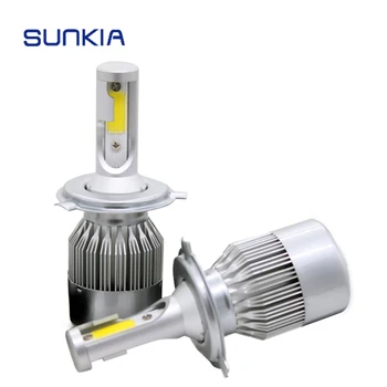 2x SUNKIA High Bright H4 Hi/Lo 8-48V DC C6 36w 3800LM Car LED Headlight Car Styling Waterproof White 6000K Auto LED Headlamp 
2x SUNKIA High Bright H4 Hi/Lo 8-48V DC C6 36w 3800LM Car LED Headlight Car Styling Waterproof White 6000K Auto LED Headlamp