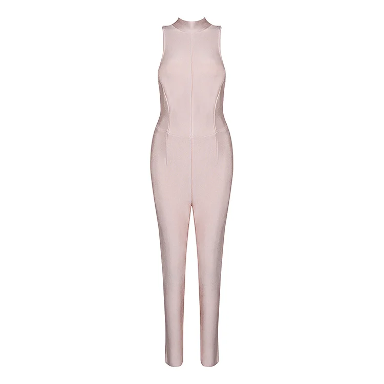 High Quality Celebrity Khaki Pink Sleeveless Bodycon Bandage Jumpsuit Evening Party Jumpsuit
High Quality Celebrity Khaki Pink Sleeveless Bodycon Bandage Jumpsuit Evening Party Jumpsuit