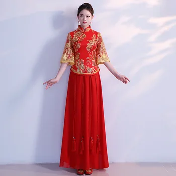 Classic Tassel Chiffon Cheongsam Traditional Chinese Bride Marriage Suit Hanfu Top&Skirt 2PCS Oversize 3XL Tang Set Qipao Gowns
Classic Tassel Chiffon Cheongsam Traditional Chinese Bride Marriage Suit Hanfu Top&Skirt 2PCS Oversize 3XL Tang Set Qipao Gowns