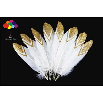 10pcs 100% natural Dyed goose feather 15-25cm/6-10inch Beautiful Gold Glitter for Diy carnival costume mask headdress
10pcs 100% natural Dyed goose feather 15-25cm/6-10inch Beautiful Gold Glitter for Diy carnival costume mask headdress