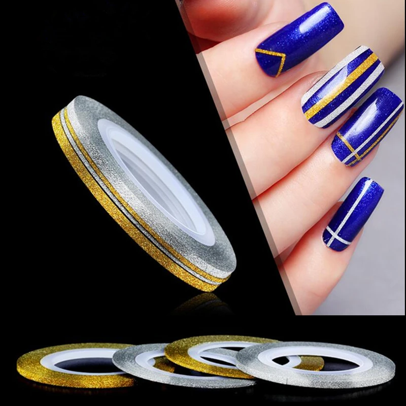 New 6Pcs/lot Nail Art Scrub Metal Gold Silver Striping Tape Line For Nails Decorations DTY Decal Self-adhesive Tools 1mm 2mm 3mm
New 6Pcs/lot Nail Art Scrub Metal Gold Silver Striping Tape Line For Nails Decorations DTY Decal Self-adhesive Tools 1mm 2mm 3mm