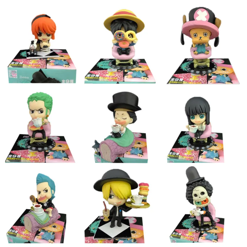 9 pcs/set Anime One Piece Q Ver Cake Chocolate Pirat PVC Action Figure Doll Collectible Model Toy Christmas Gift For Children
9 pcs/set Anime One Piece Q Ver Cake Chocolate Pirat PVC Action Figure Doll Collectible Model Toy Christmas Gift For Children